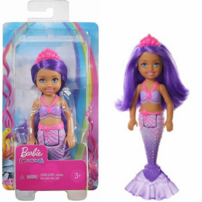 

BONEKA BARBIE MATTEL DREAMTOPIA CHELSEA SMALL MERMAID GOLD / YELLOW