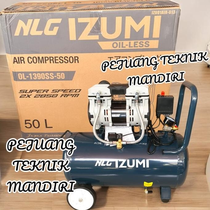 KOMPRESOR ANGIN OILLESS IZUMI OL1390SS-50 / COMPRESSOR IZUMI OL 1390