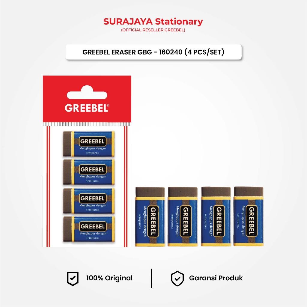 

Eraser / Penghapus Pensil / Hapusan / GREEBEL GBG-160240 (4PCS/SET)