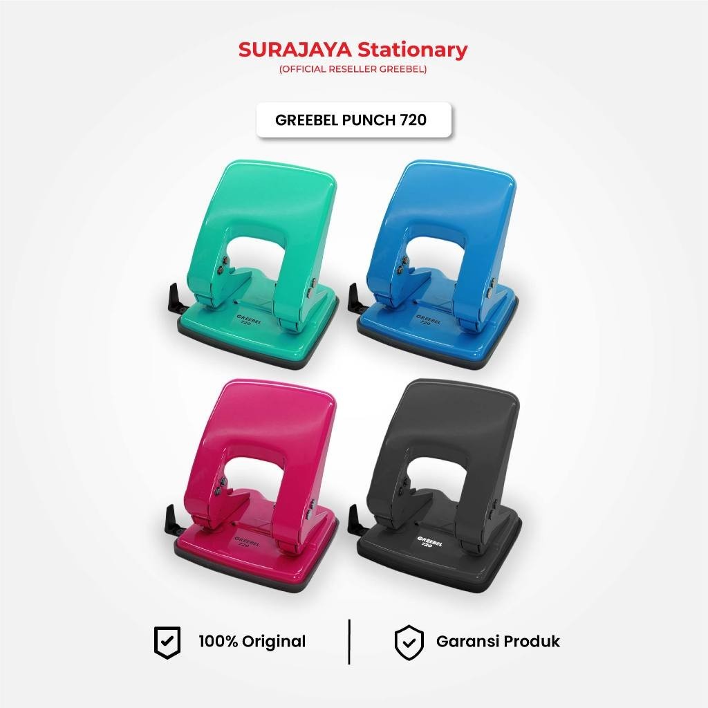 

GREEBEL Pembolong Kertas Pelubang Kertas / Paper Punch 720 (PCS)