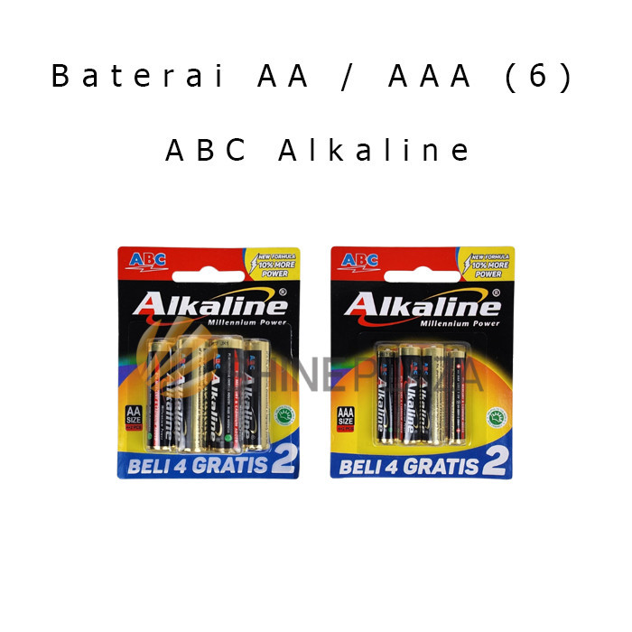 

BATU BATERAI BATERE AA AAA - BATTERY BATRE A2 A3 ABC ALKALINE ISI 6