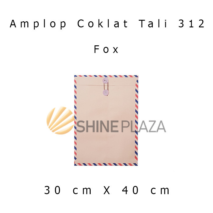 

AMPLOP COKLAT TALI 312 FOX - AMPLOP TALI 312 FOX - AMPLOP AIRMAIL 312