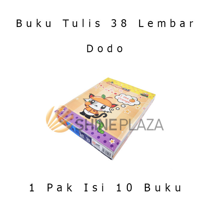 

[PACK] BUKU TULIS DODO 38 LEMBAR 1 PAK ISI 10 BUKU BY SIDU SINAR DUNIA