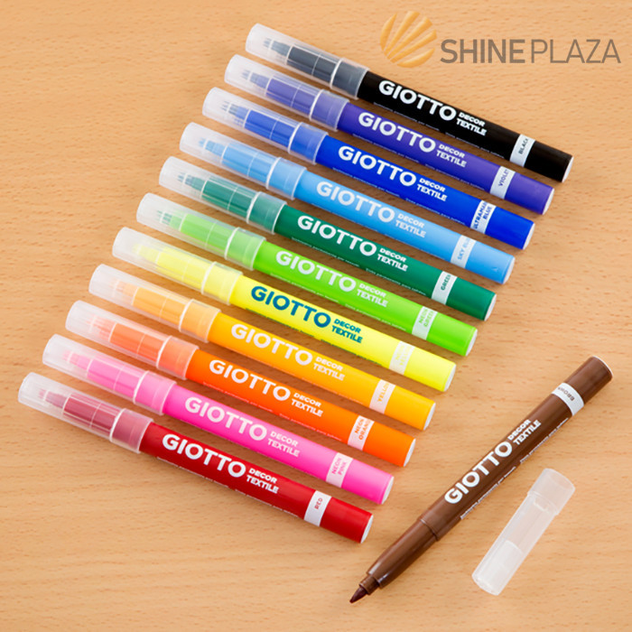 

GIOTTO DECOR TEXTILE PERMANENT PAINT MARKER COLOR - SPIDOL PERMANEN WARNA UNTUK KAIN TEKSTIL BAJU