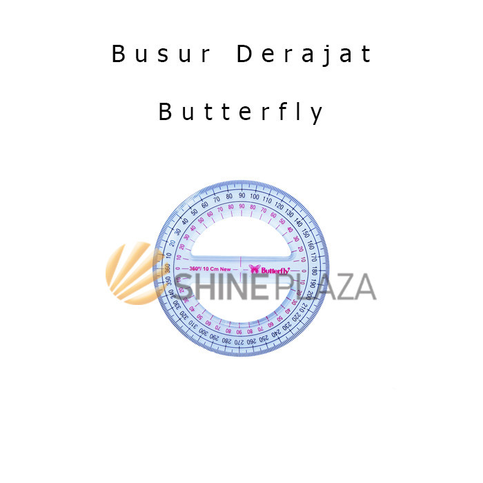 

PENGGARIS BUSUR DERAJAT BUTTERFLY - PROTRACTOR 360 DERAJAT BUTTERFLY