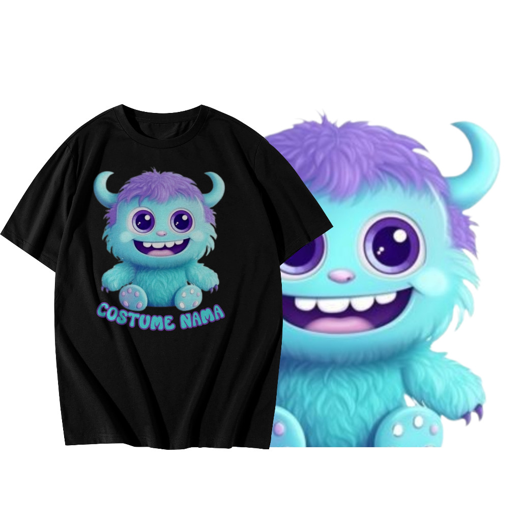 kaos anak usia 1-10 tahun/ MONSTER/ bisa costume nama sendiri/ bahan katun premium