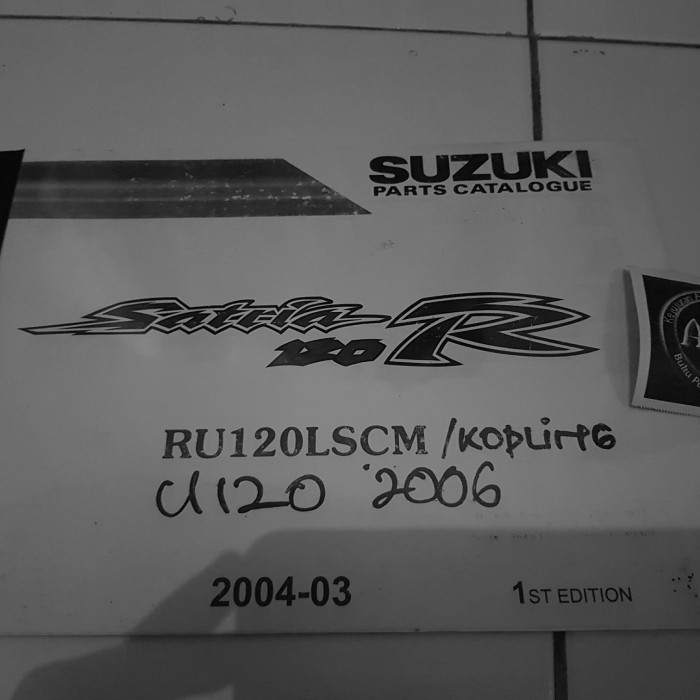 Buku Part Catalog Copian Suzuki Satria Ru 120 Hiu Malaysia Barang Langka