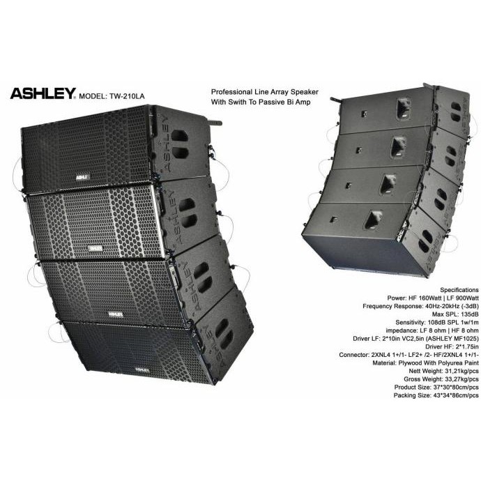 speaker ashley line array TW210LA TW 210LA TW210 LA ORIGINAL