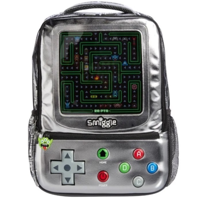 Tas Smiggle Ori Game Silver/ Tas Ransel Smiggle/ kado Smiggle