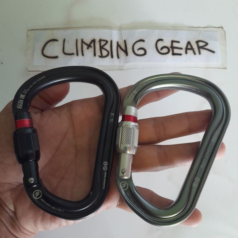 CARABINER PETZL WILLIAM HMS ALLOY SCREW SECOND LIKE NEW BEKAS PAKAI Bukan amd Xinda