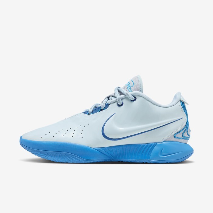 Sepatu Basket Pria Nike Lebron 21 Ep Light Armory Blue FQ4146-400