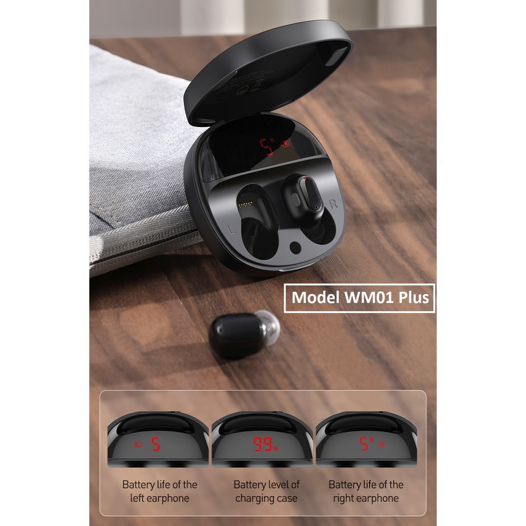 NEW PRODUCT BASEUS ENCOK WM01 WM01 PLUS TWS TRUE WIRELESS BLUETOOTH EARPHONE MINI EARBUDS