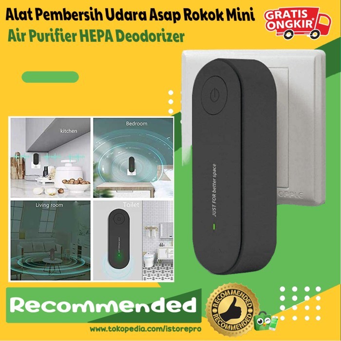 Alat Pembersih Udara Asap Rokok Mini Air Purifier HEPA Deodorizer