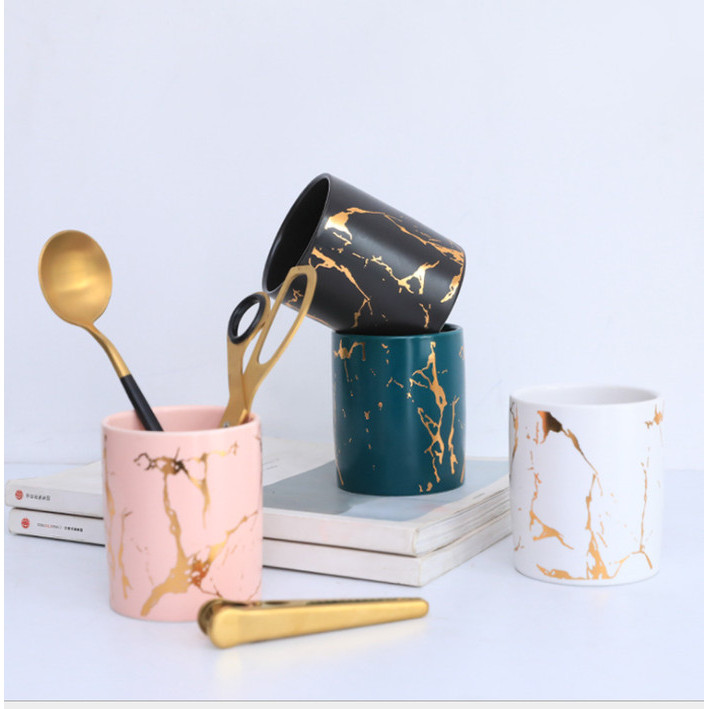 

TERBARU! tempat kuas pensil keramik estetik dekorasi rumah organizer pen holder