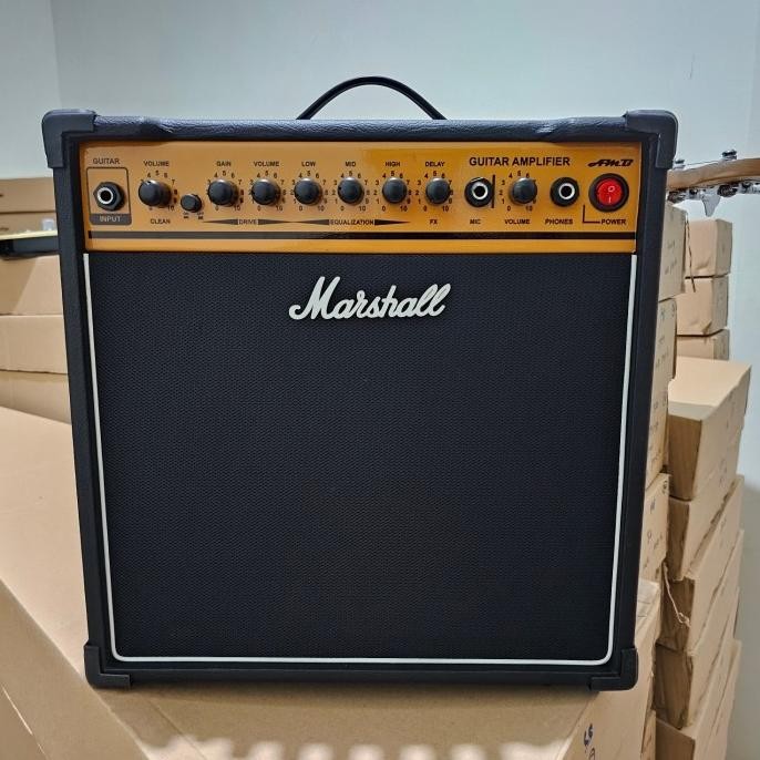 Ampli gitar marshall 8 inch efek distorsi dan delay mantap