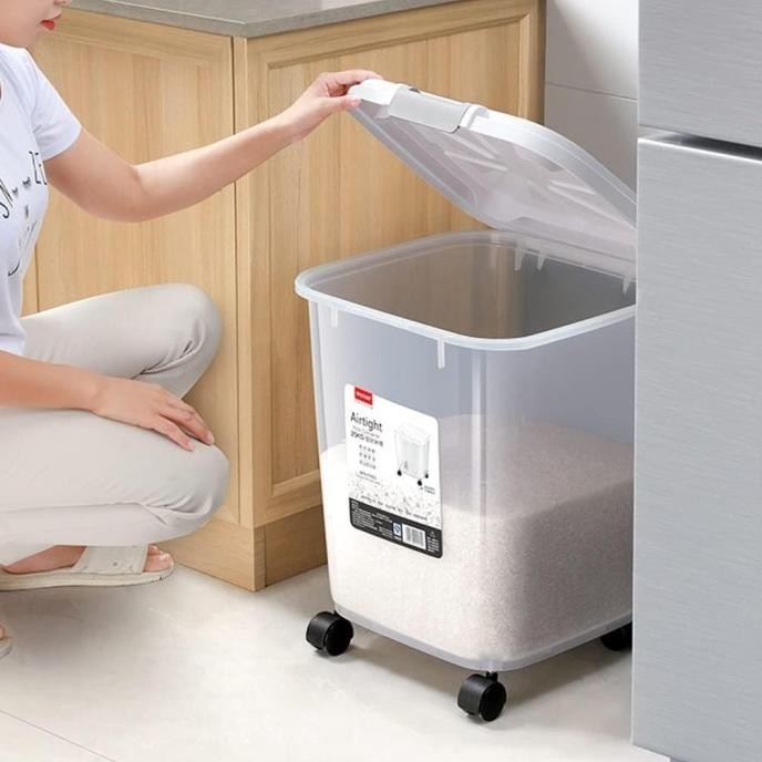 tempat beras anti kutu rice bucket portable rice box container F67A