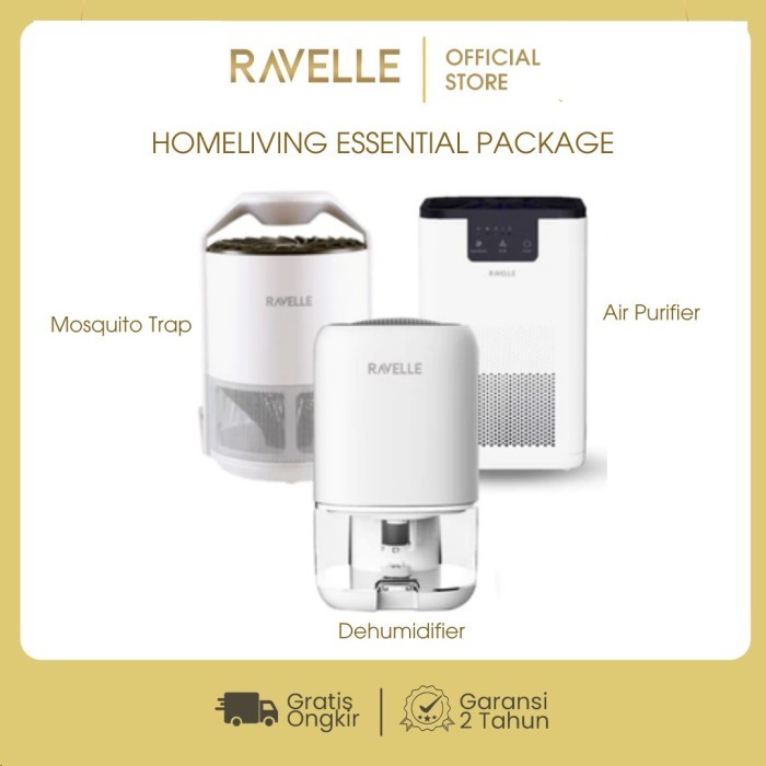 RAVELLE Homeliving Essential Package - Set of 3 (Air Purifier, Dehumidifier, Mosquito Trap)