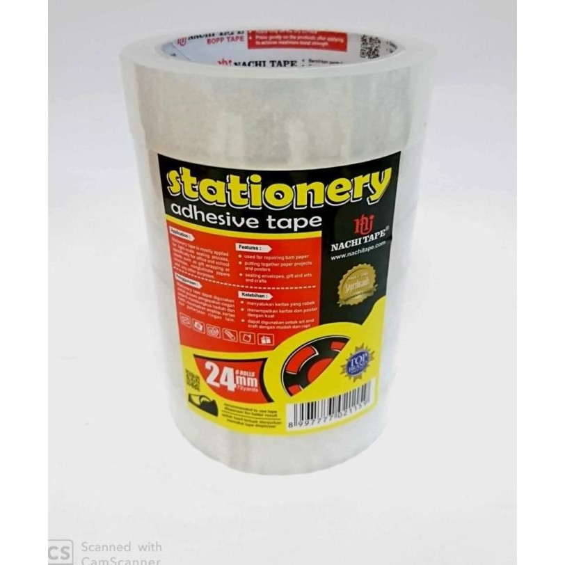 

(:(:(:(] Solasi Selotip Stationery Nachi Transparant 24mm x 72 yard 1 Inch