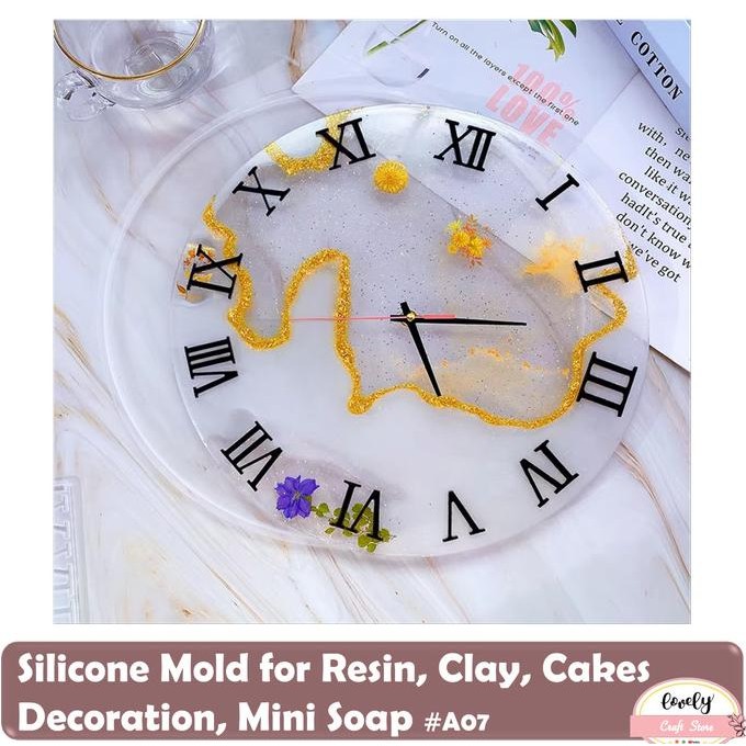 

Promo Cetakan resin mold epoxy silicone mold cetakan jam dinding clock #07 COD