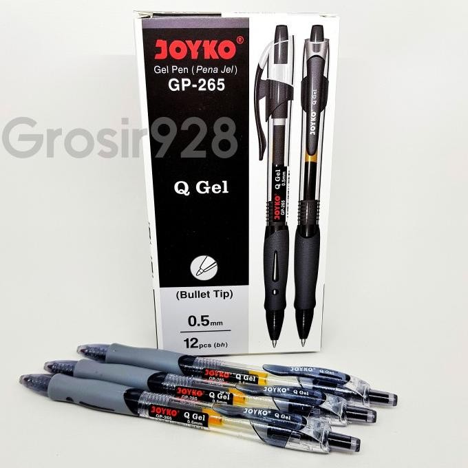 

Produk Baru!! (Per Lusin) Pulpen / Ballpoint Gel Joyko Q Gel Pen GP-265 Hitam 0.5 mm