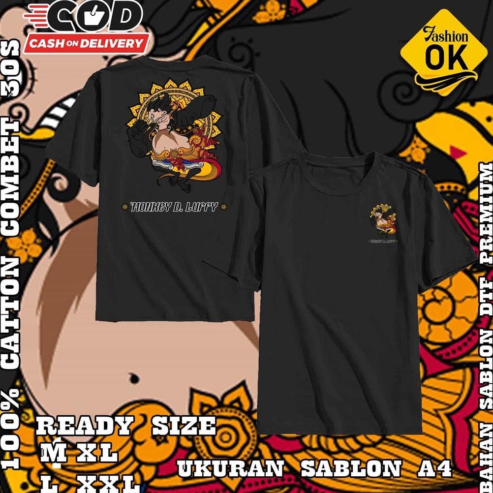 Promo Kaos Jawa Paramesti Wayang Anoman Monkey D. Luffy