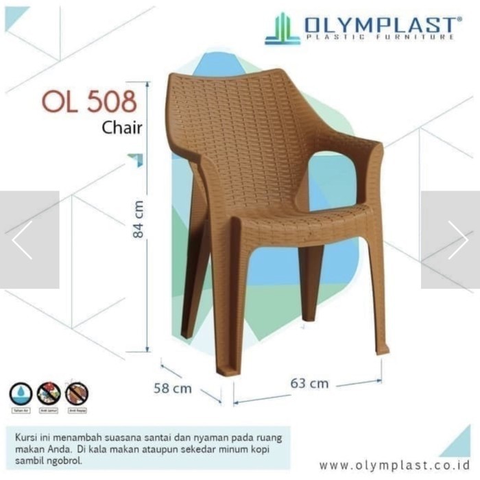 Kursi Plastik Olymplast 508