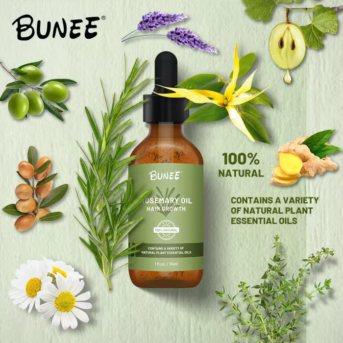 favorit] Rosemary Oil 5% Biotin Scalp & Hair Strengthening Oil 60ml Bali