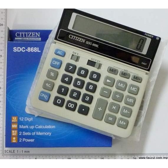

ad-532 KALKULATOR CITIZEN SDC 868L (ORIGINAL) Original