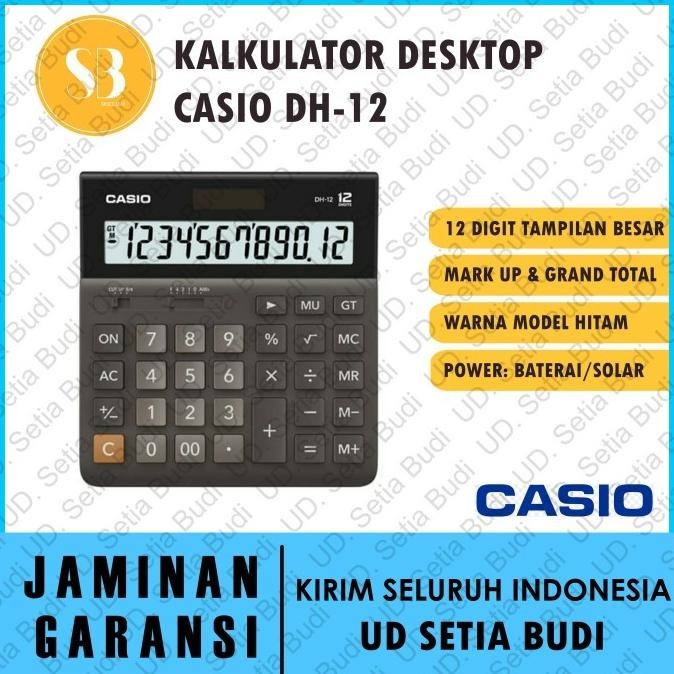 

tre-57 Kalkulator Desktop Casio DH-12 Asli dan Bergaransi DH12 Premium