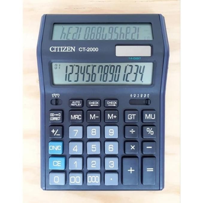 

et-98 KALKULATOR CITIZEN CT 2000 - 14 DIGIT - KALKULATOR 2 LAYAR Hemat