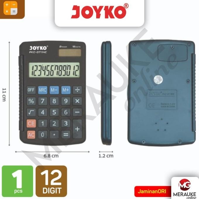 

ad-56 JOYKO Kalkulator 12 Digits PKC-0711HC Berkualitas