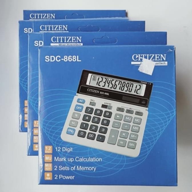 

TERLARIS!! Calculator Citizen SDC-868L Digit Murah