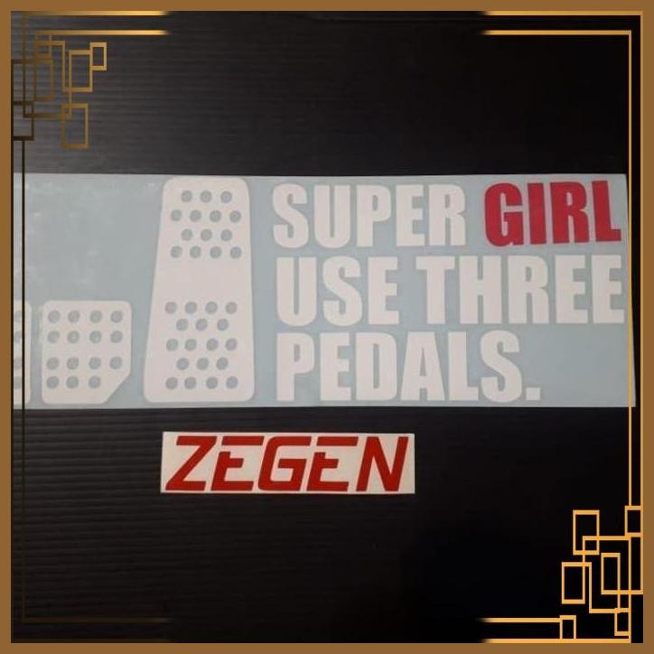 

[ZGA] STICKER STIKER SUPER GIRL USE THREE PEDALS