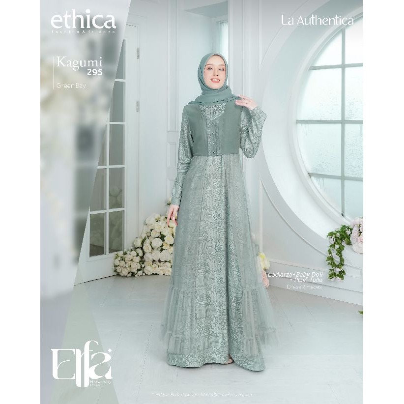 Gamis Ethica KAGUMI 295 | Model Baju Gamis Terbaru Lebaran 2025 | Dress Lebaran 2025