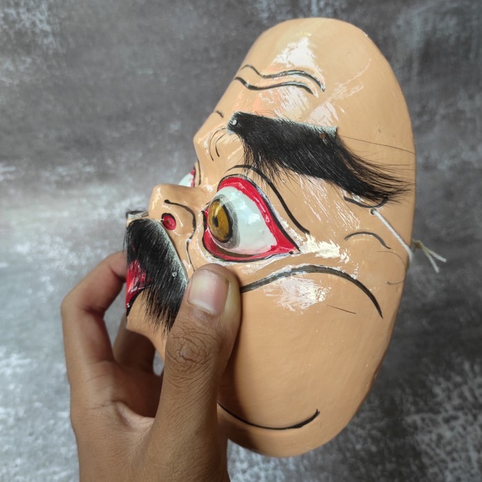 Topeng Lucu Bali/Topeng Bibir Monyong/Topeng Unik/Topeng Kayu Bali