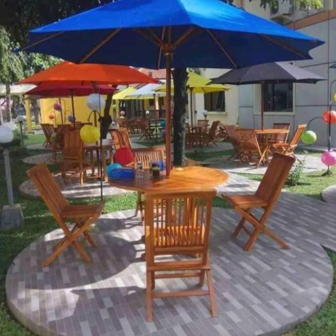 Meja payung set resto/taman/outdoor BNJ