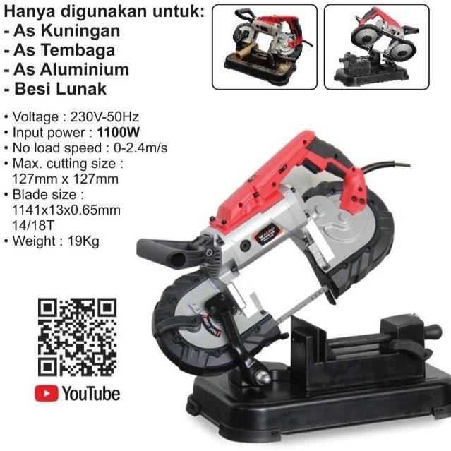 Aldo 2103 - Mesin Bandsaw Potong Besi Metal Gergaji Duduk Band Saw