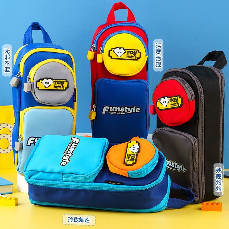 

Tas Alat Tulis Vertikal, Tas Pensil Bagus, Kapasitas Besar, Kotak Alat Tulis Vertikal