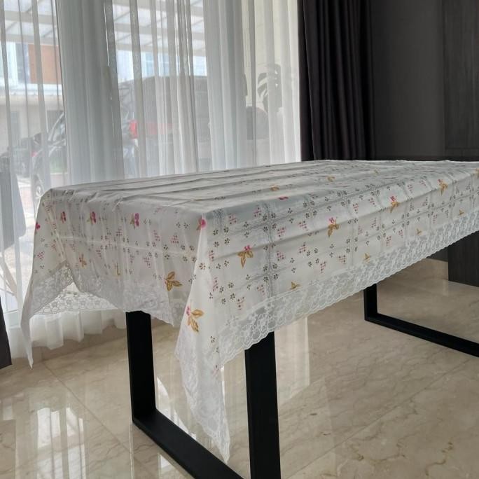 alas taplak meja makan renda PVC anti air