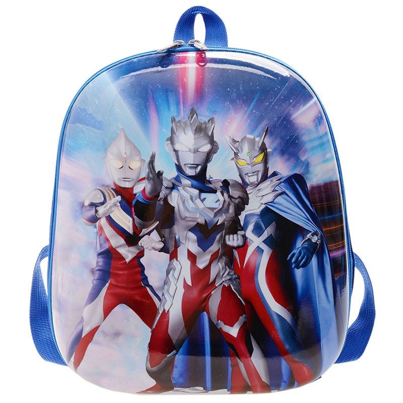 Tas Sekolah Anak Ultraman TK Anak Laki-laki Usia 1-3-5 Tahun Ransel Kulit Telur Fashion Korea (Grati