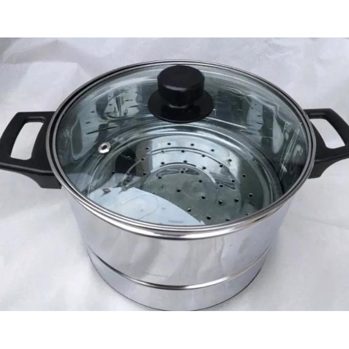 Promo Gila Dandang Panci Kukus Steamer Nasi Tutup Kaca Jh85