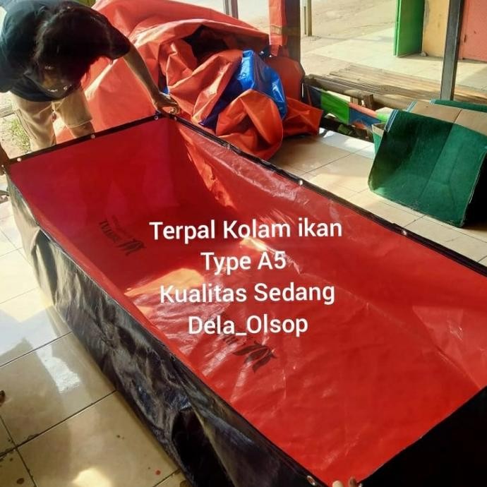 Promo Murah Terpal Kolam Ikan Type A5 Ukuran P 250 Cm L 100 Cm T 50 Cm Qw-45