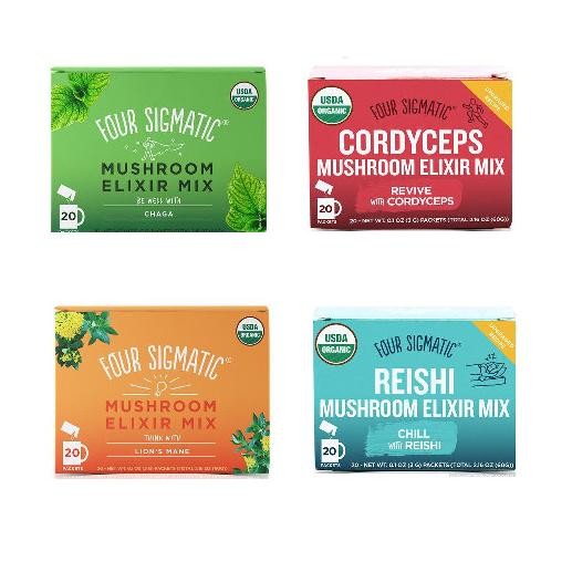 

Four Sigmatic Mushroom Elixir Cordyseps Chaga Lions Mane Reishi sachet ___chioma