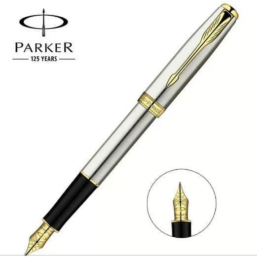 Parker Sonnet Fountain Pen Silver Original