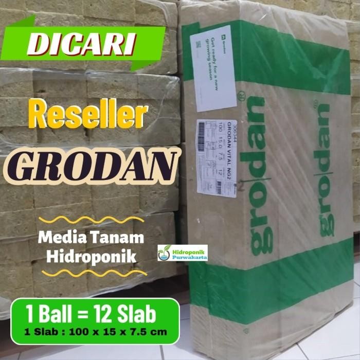 JUAL ROCKWOOL HIDROPONIK GRODAN VITAL 1 BAL BALL BALE ISI 12 SLAB Kualitas Terbaik
