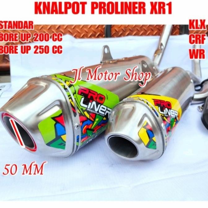 Knalpot Proliner original XR1 XR 1 BORE UP KLX DTracker CRF 150 CRF150 BNJ