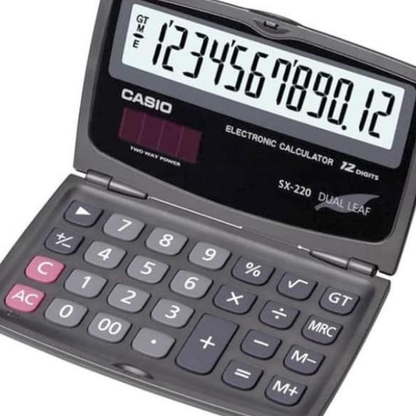 

Kalkulator Lipat Dual Leaf Casio Sx 220 Bergaransi 12 Digit