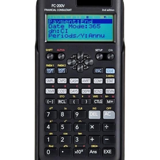 

Kalkulator Finansial Keuangan Casio Fc-200V Financial Calculator 200 V