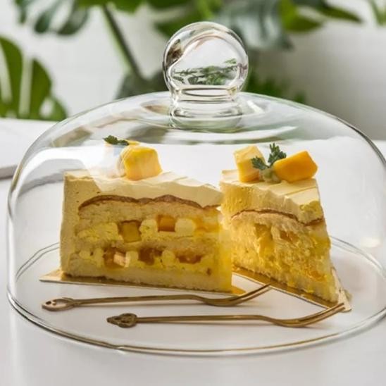 Tudung Saji Cover Utup Tutup Piring Makanan Dessert Cake Kue Kaca