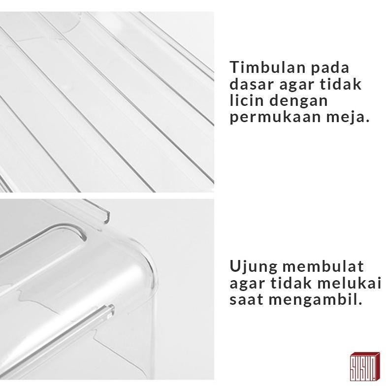 

SPECIAL Susun Tray File Dokumen Susun / Rak Kertas Organizer Document Paper Meja Kantor Putih Transparant hg-24